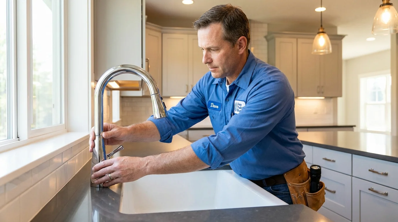 Kitchen faucet installation by Johns Plumbing LLC in Kinder